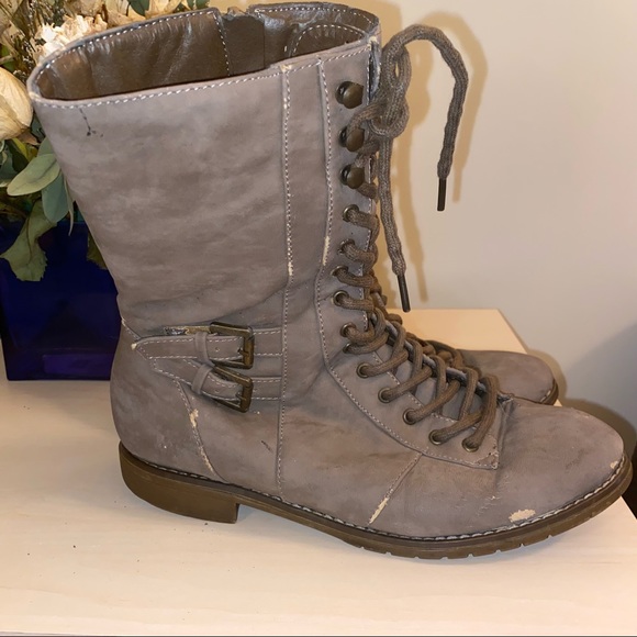 Lace up side zip boots - Picture 3 of 7